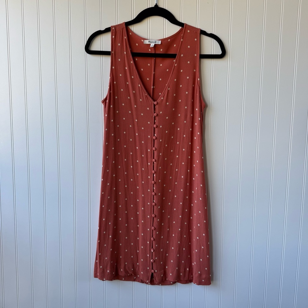Madewell dress polka dots button front small